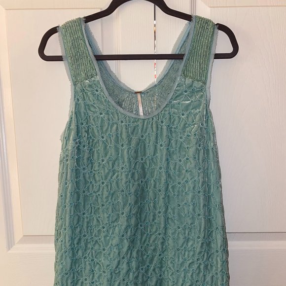 Seafoam Green Free People Sequin Dress NWOT - Picture 3 of 5